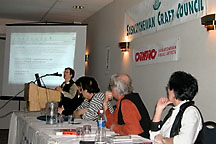 Susan Robertson, speaking at the conference panel discussion.