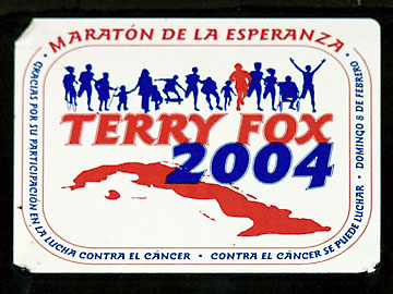 Terry Fox sticker, Vinales,Cuba
