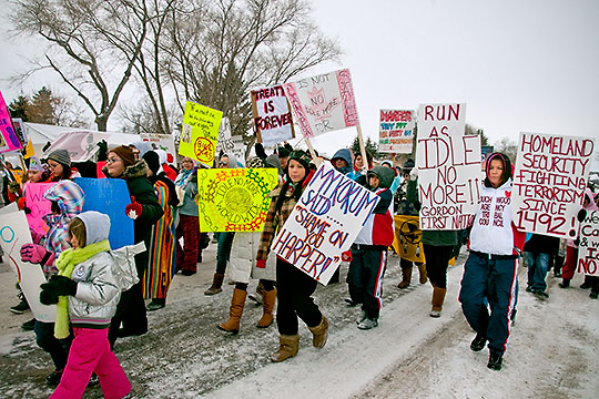 "Treaty rights rally, Fort Qu'Appelle", &copy;2013 Gary Robins