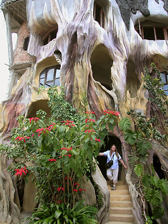 Carol at the "Crazy House" in Dalat