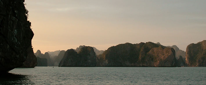 Sunset on Halong Bay