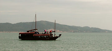 Tour boats on Halong Bay