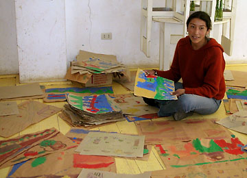 Ingrid Cordoba is a volunteer with the art program at Hotel Ninos