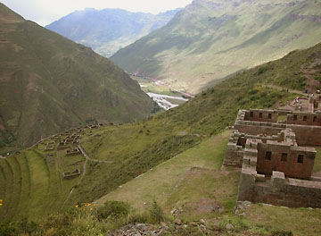 Inca ruins at Pisac, in the Sacred Valley of the Incas, Peru