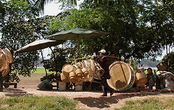 Along the riverbank in Vientiane